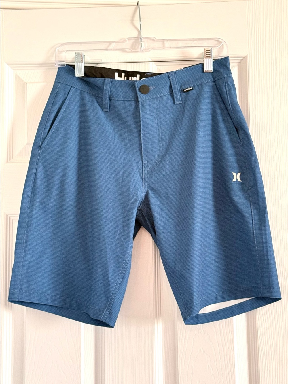 Hurley Men's Navy Blue Flat Front Performance Shorts 28